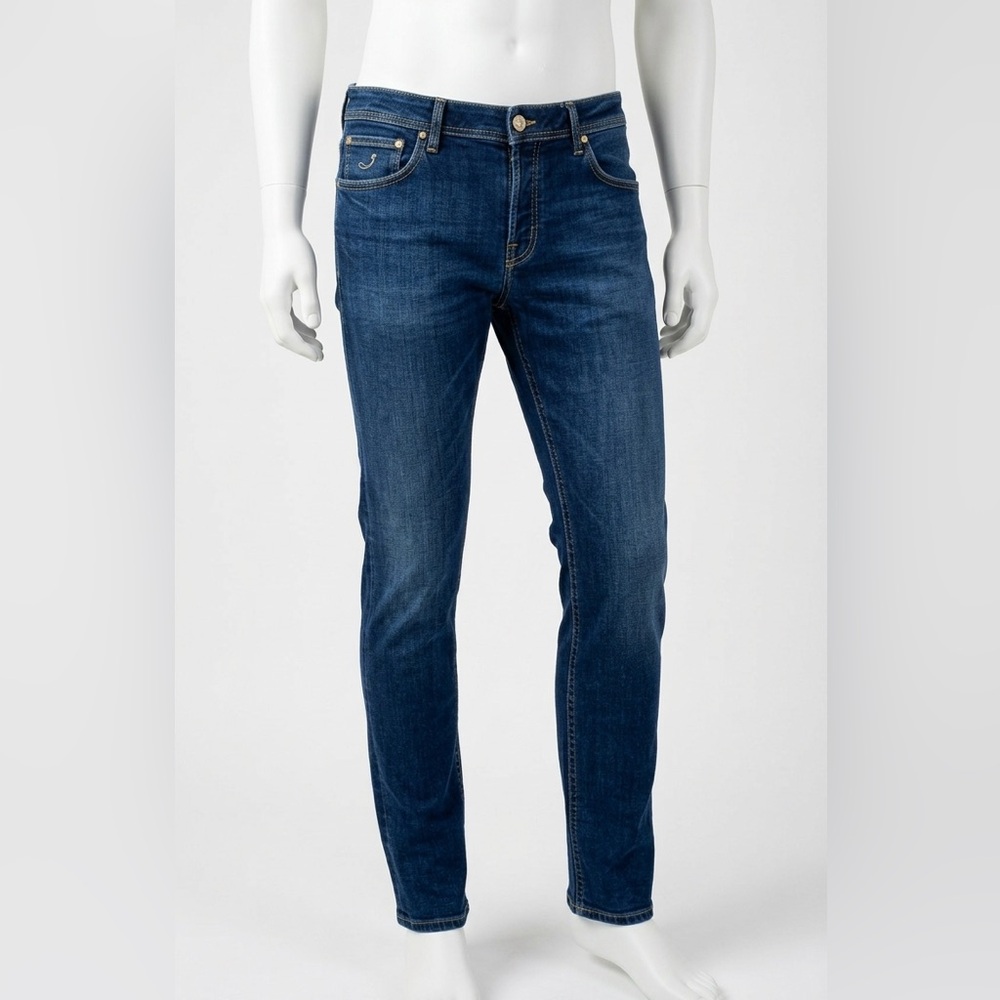 Jacob Cohen Nick Slim Fit Luxury Denim Italian Jeans Men’s 38 Deep Blue